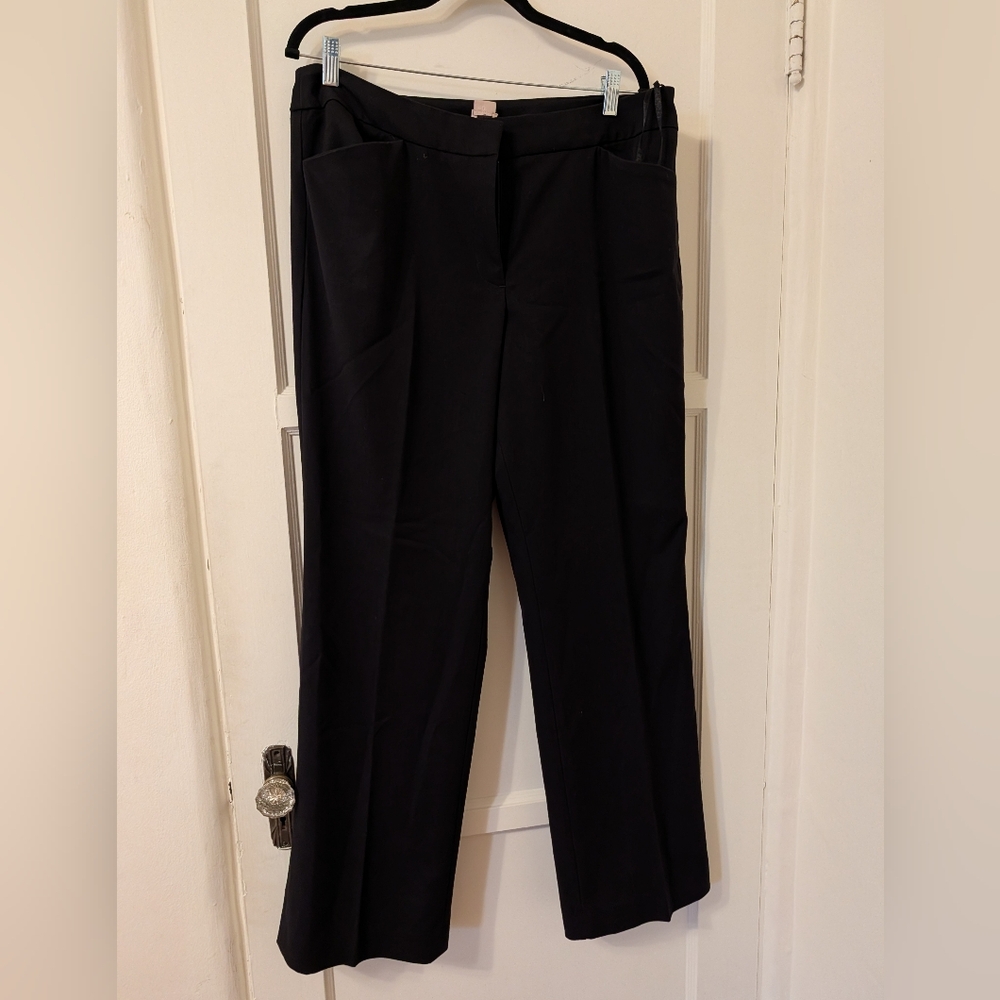 Anne Klein Classic Black Straight Leg Pants